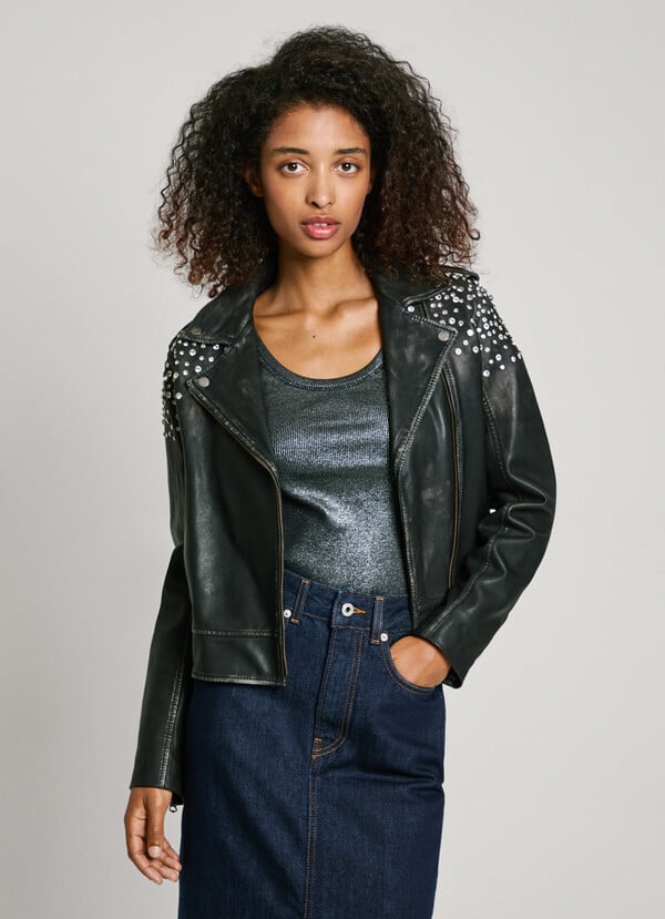 Pepe Jeans cazadora biker piel