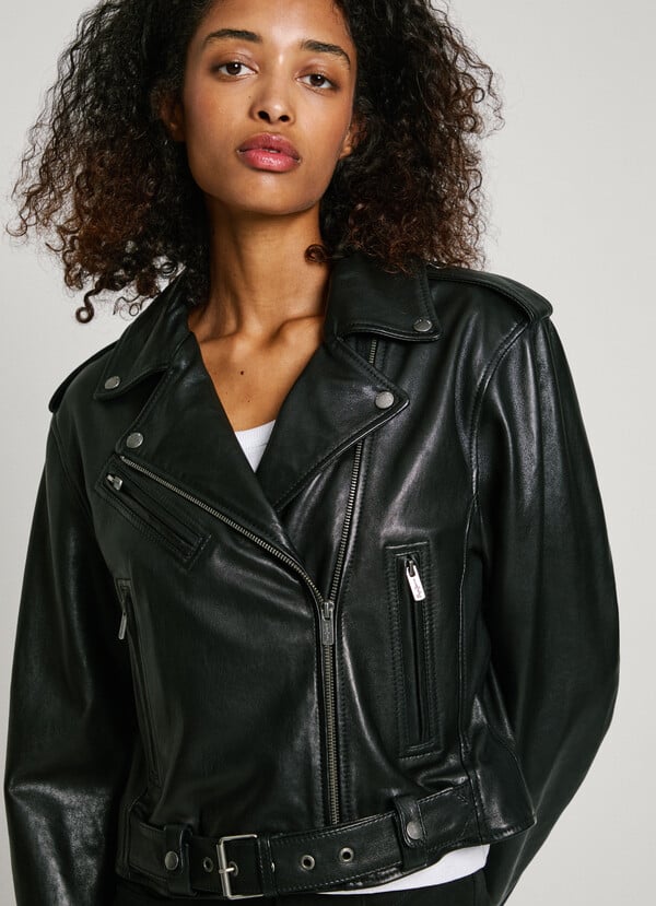 Pepe Jeans cazadora biker piel