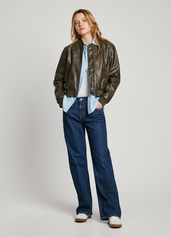 Pepe Jeans Cazadora Efecto Piel Impermeable