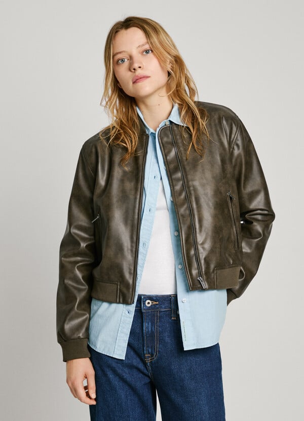 Pepe Jeans Cazadora Efecto Piel Impermeable