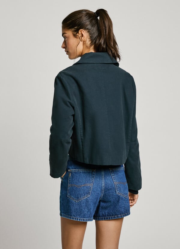 Pepe Jeans Cazadora Lona Con Cuello Camisero