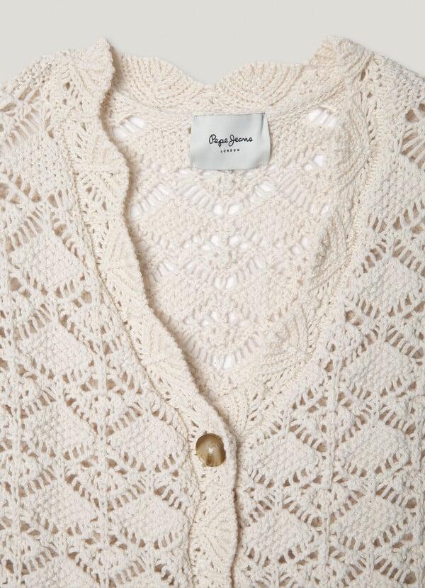 Pepe Jeans Chaleco Calado Con Cierre Abotonado