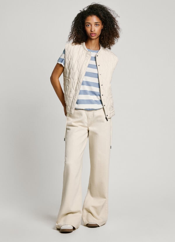 Pepe Jeans Chaleco Guateado Con Bajo Ajustable