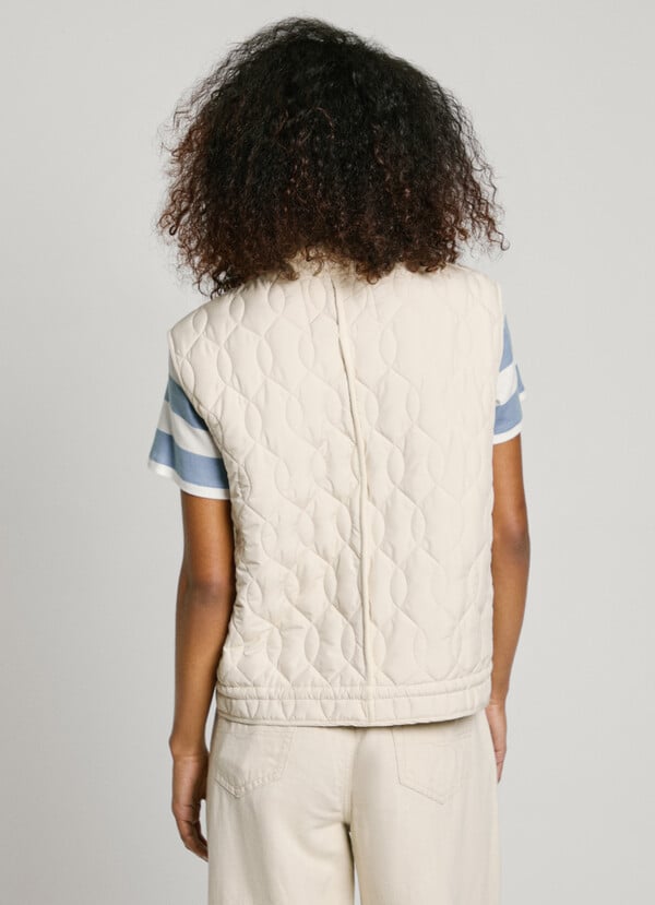 Pepe Jeans Chaleco Guateado Con Bajo Ajustable