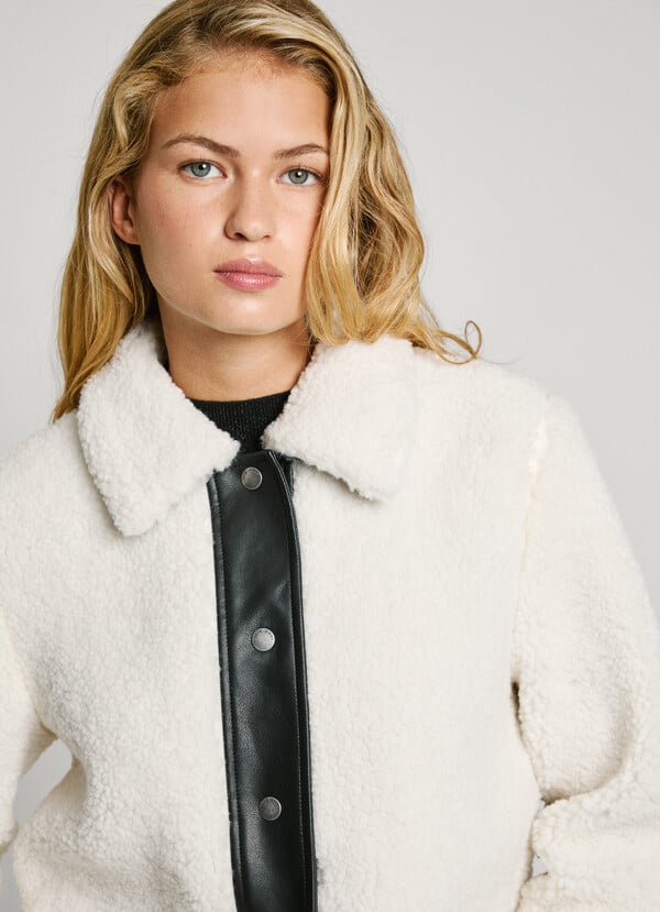 Pepe Jeans Chaqueta Borreguito Cierre Abotonado