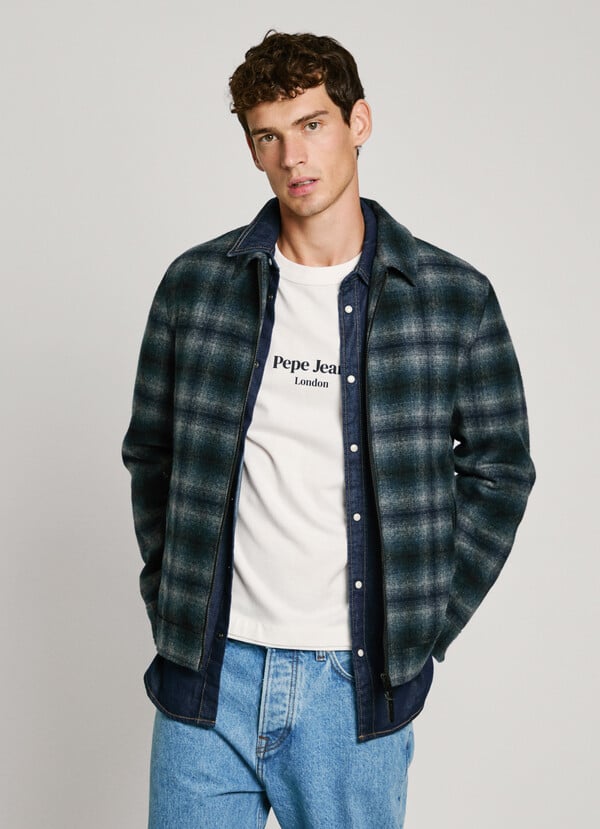 Pepe Jeans chaqueta de lana cuadros