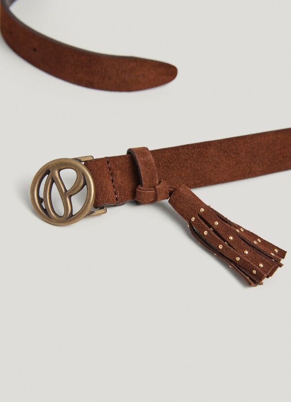 Pepe Jeans Cinturón Ante Hebilla Monograma