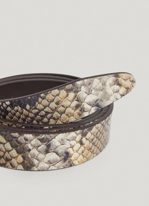 Pepe Jeans Cinturón Piel Animal Print