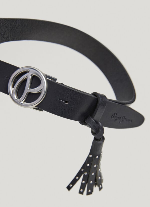 Pepe Jeans Cinturón Piel Hebilla Monograma