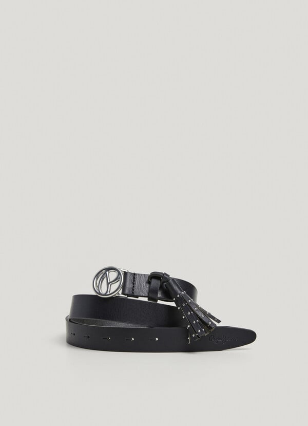 Pepe Jeans cinturón piel hebilla monograma