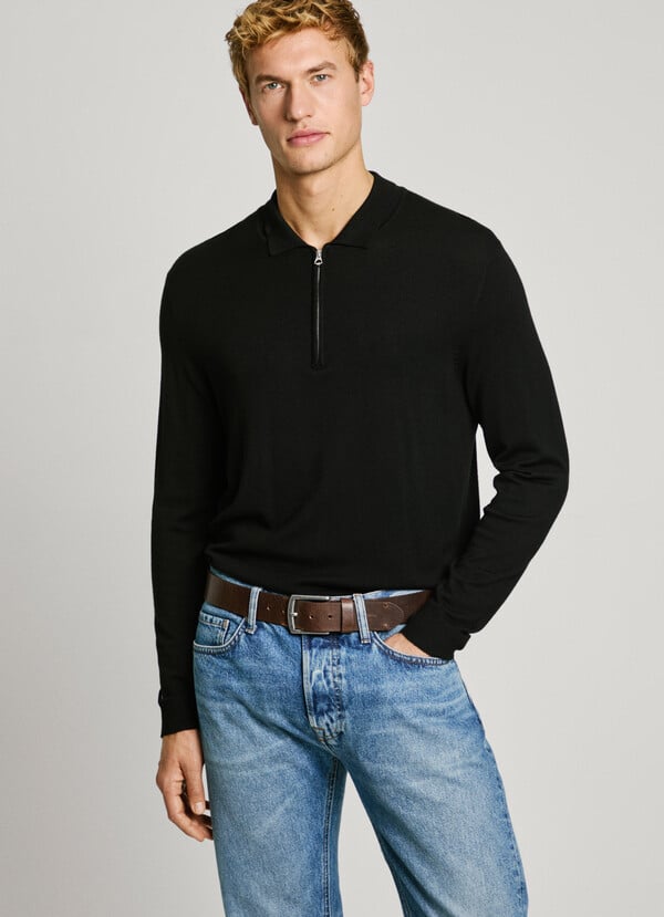 Pepe Jeans Cinturón Piel Logo En Relieve