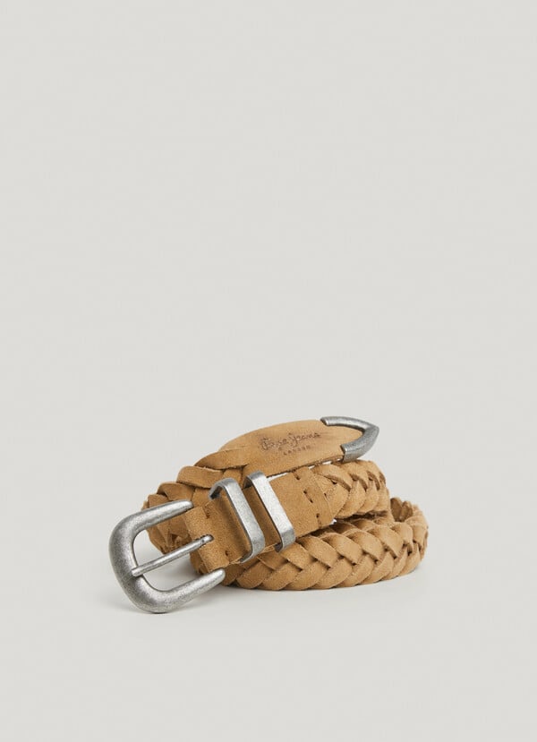 Pepe Jeans cinturón piel trenzado