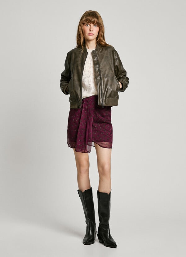 Pepe Jeans falda corta drapeada