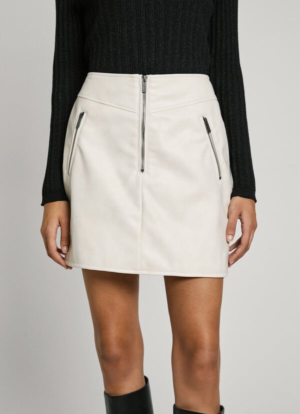 Pepe Jeans Falda Corta Efecto Piel