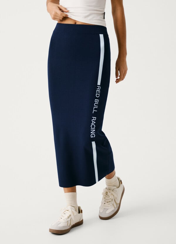 Pepe Jeans Falda Larga Con Cinta Lateral