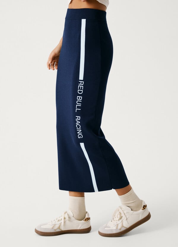 Pepe Jeans Falda Larga Con Cinta Lateral