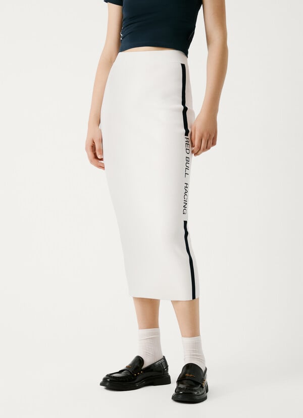 Pepe Jeans Falda Larga Con Cinta Lateral