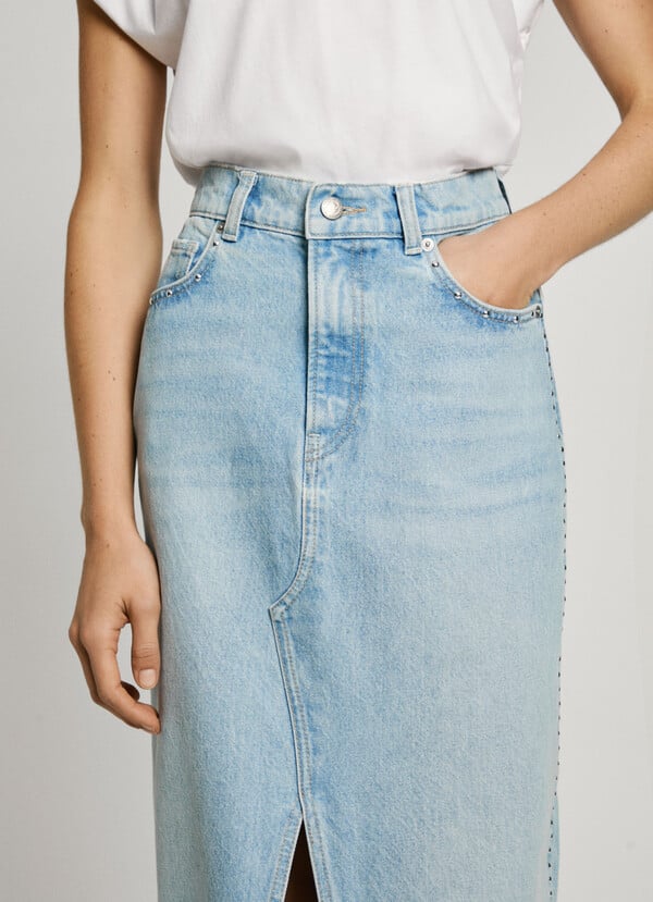 Pepe Jeans Falda Larga Denim Fit Regular