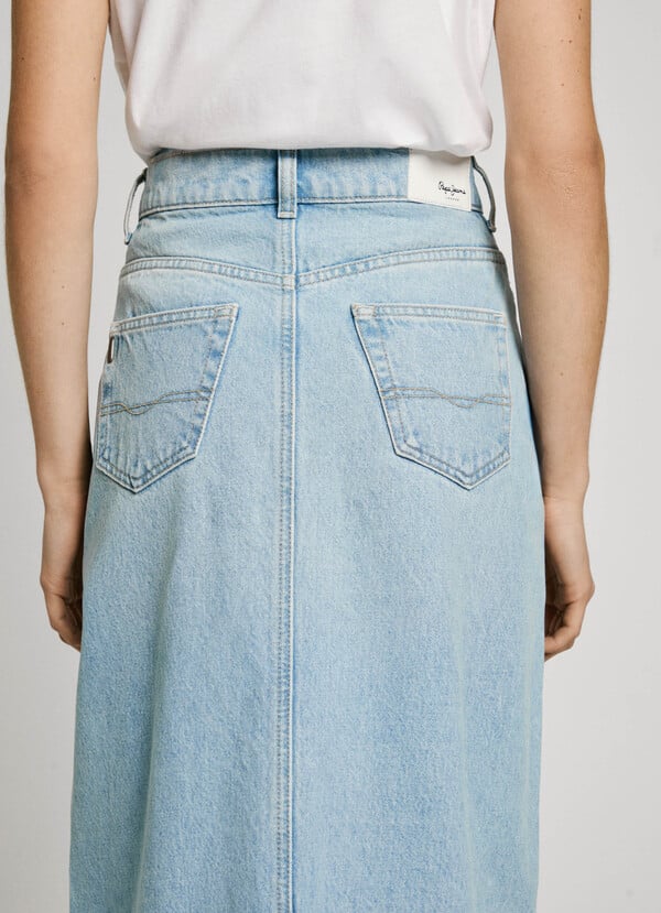 Pepe Jeans Falda Larga Denim Fit Regular