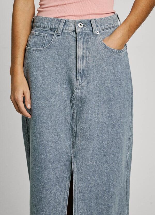 Pepe Jeans Falda Larga Denim Fit Regular