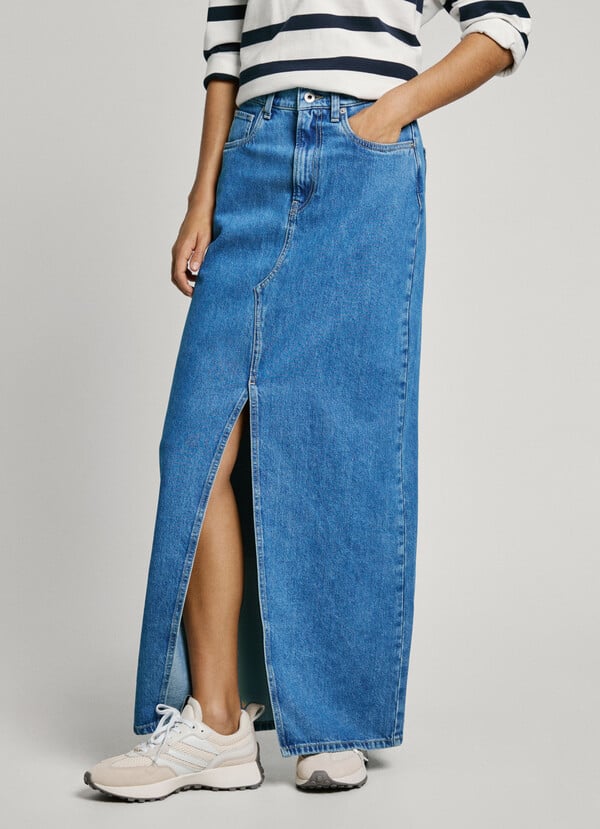 Pepe Jeans Falda Larga Denim Fit Regular