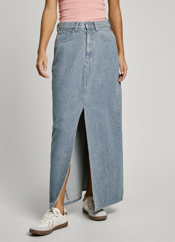 Pepe Jeans Falda Larga Denim Fit Regular