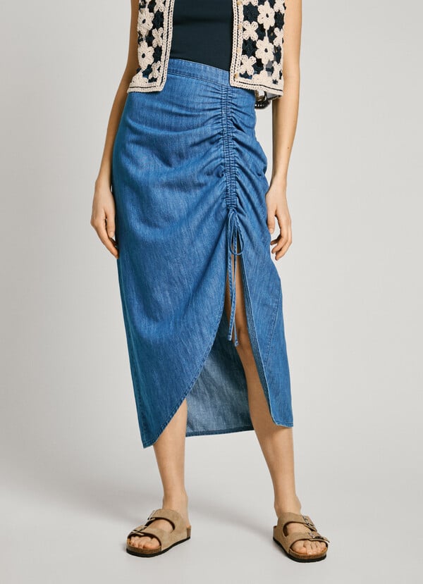 Pepe Jeans Falda Larga Denim Fit Regular