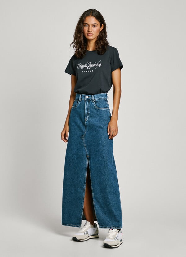 Pepe Jeans falda larga denim fit regular