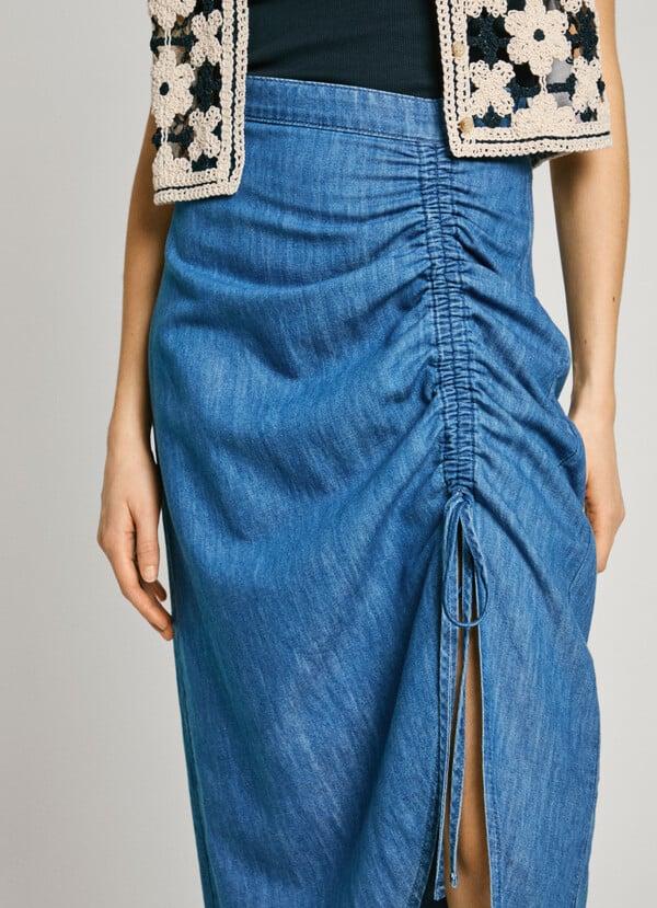 Pepe Jeans Falda Larga Denim Fit Regular