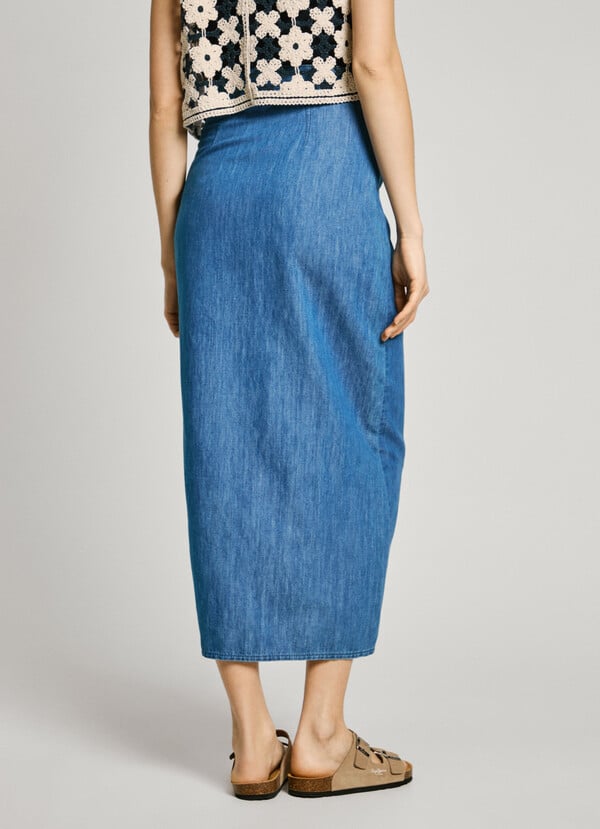 Pepe Jeans Falda Larga Denim Fit Regular