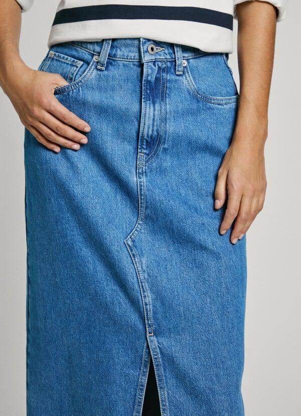 Pepe Jeans Falda Larga Denim Fit Regular