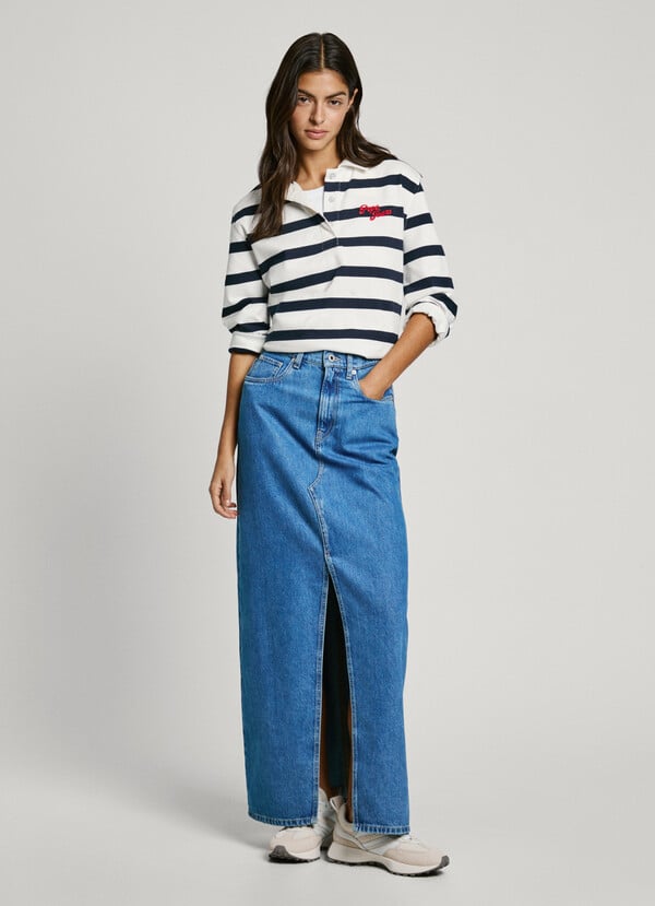 Pepe Jeans falda larga denim fit regular