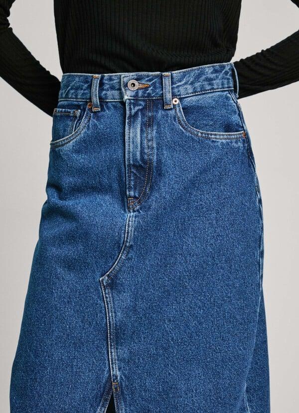 Pepe Jeans Falda Larga Denim Fit Regular