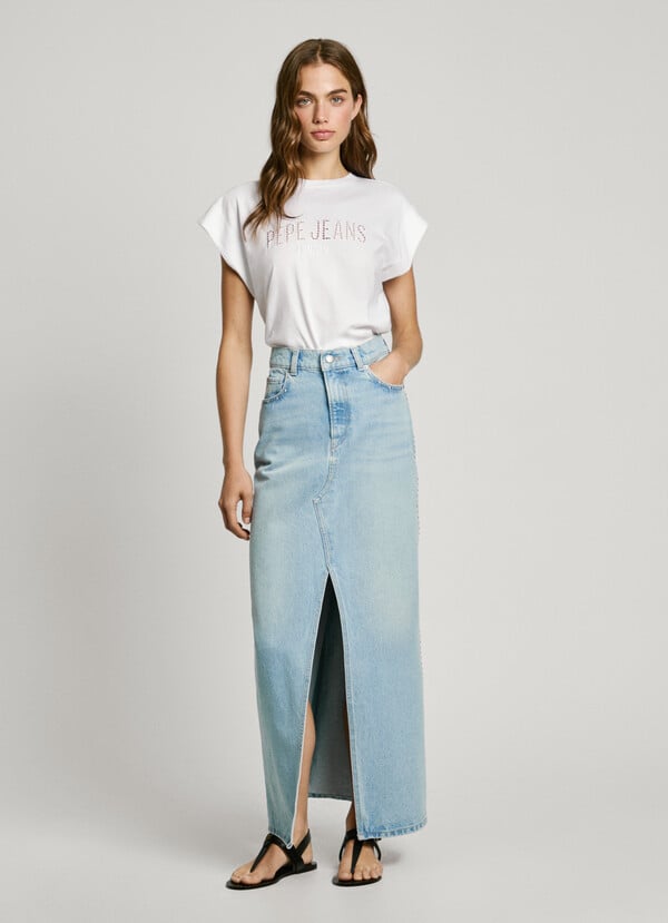 Pepe Jeans falda larga denim fit regular