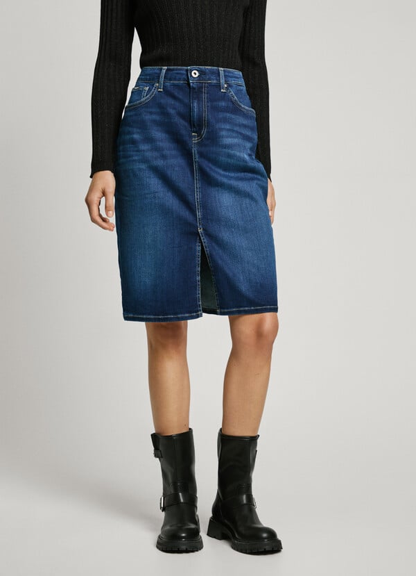 Pepe Jeans Falda Midi Denim