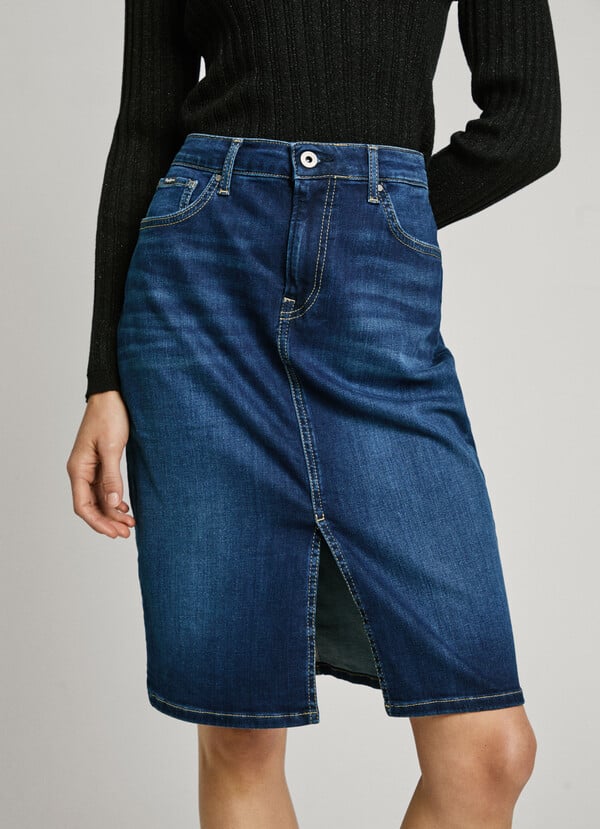 Pepe Jeans Falda Midi Denim