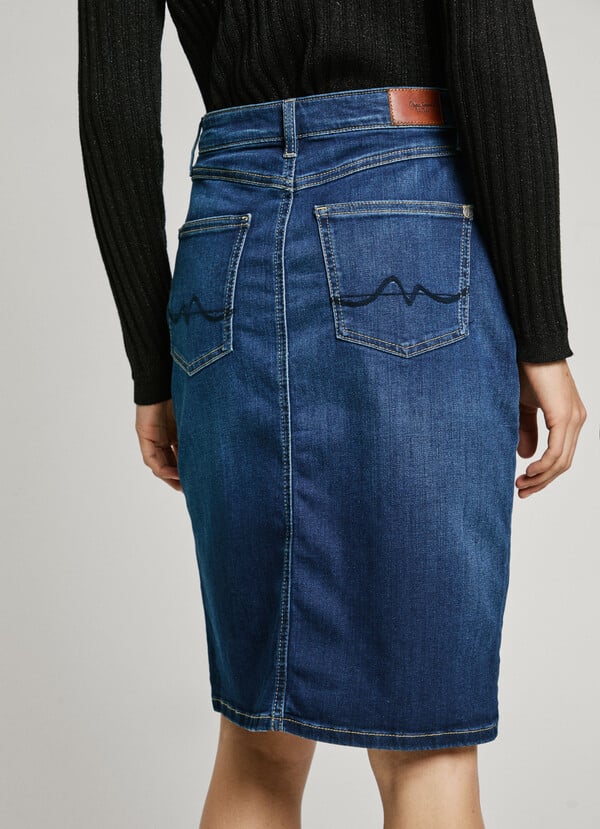 Pepe Jeans Falda Midi Denim