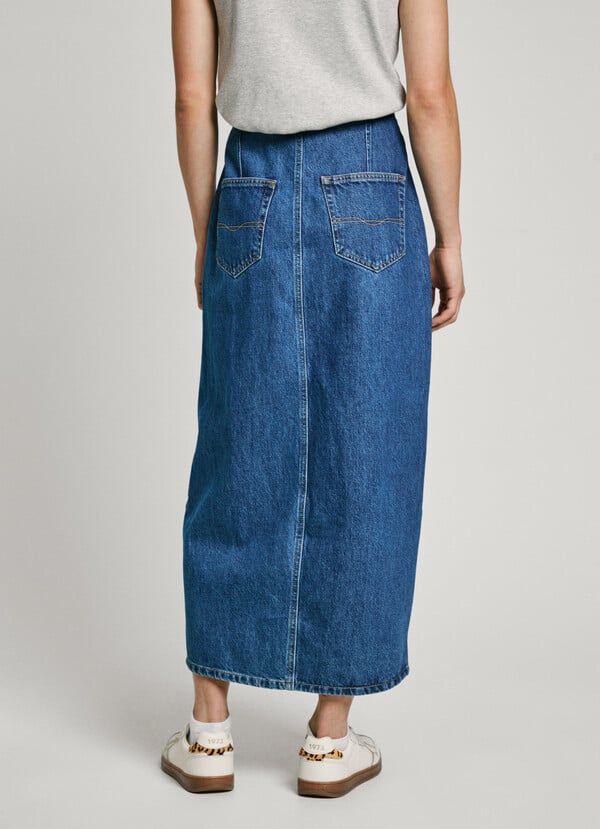 Pepe Jeans Falda Midi Denim Fit Regular