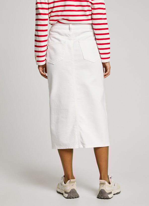 Pepe Jeans Falda Midi Denim Fit Slim