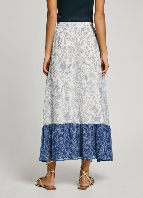 Pepe Jeans Falda Midi Detalles Bordados