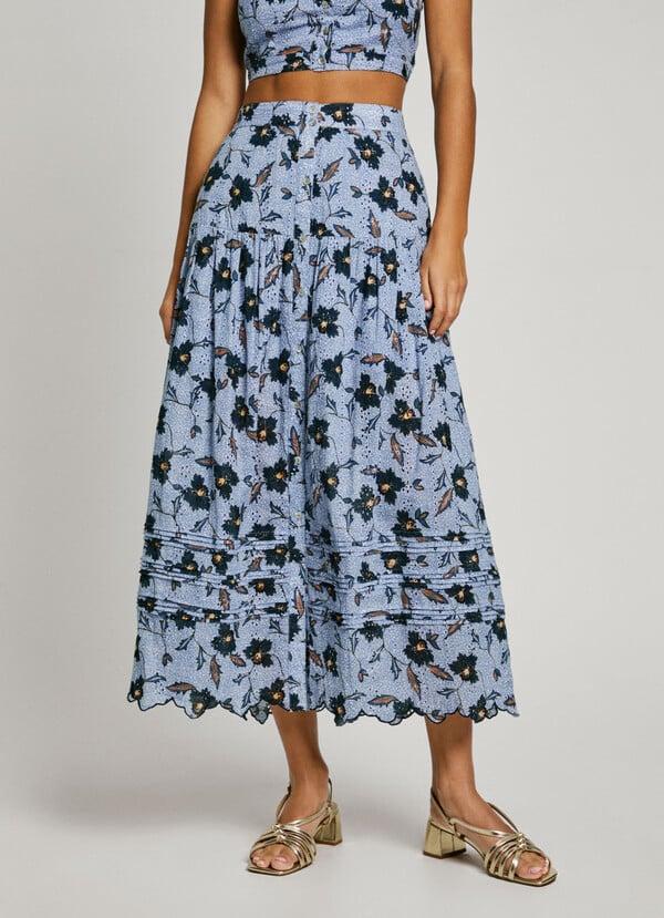 Pepe Jeans Falda Midi Estampado Floral