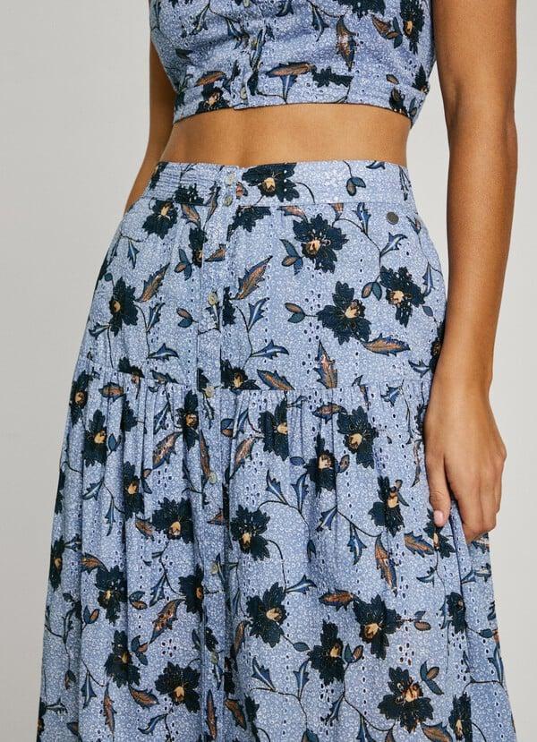 Pepe Jeans Falda Midi Estampado Floral