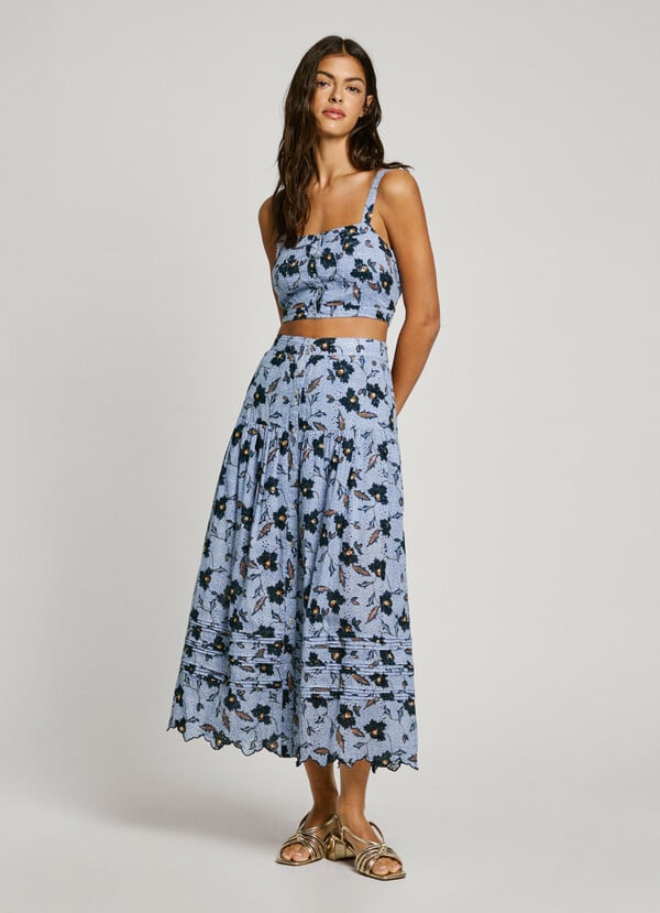 Pepe Jeans falda midi estampado floral