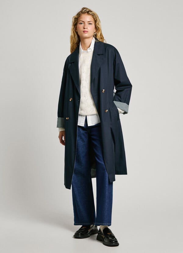 Pepe Jeans gabardina reversible doble botonadura