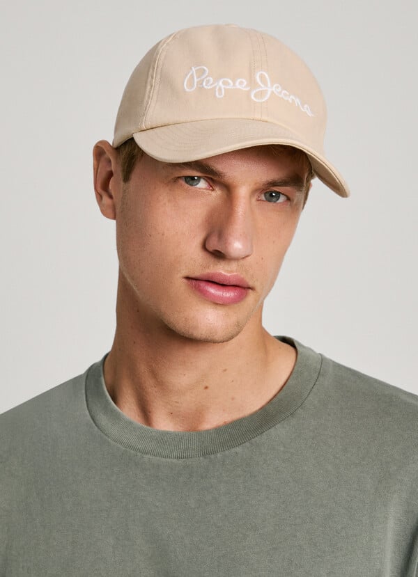 Pepe Jeans gorra sarga con logo bordado