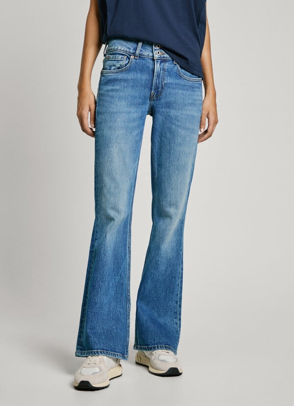 Pepe Jeans Jeans Fit Flare Y Tiro Medio - Venus