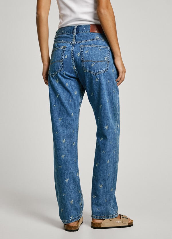 Pepe Jeans Jeans Fit Loose Y Tiro Bajo - Blossom