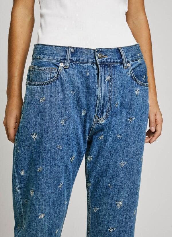 Pepe Jeans Jeans Fit Loose Y Tiro Bajo - Blossom