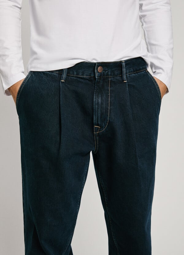 Pepe Jeans Jeans Fit Loose Y Tiro Caído - Ink