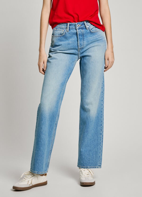 Pepe Jeans Jeans Fit Recto Y Tiro Alto - Robyn